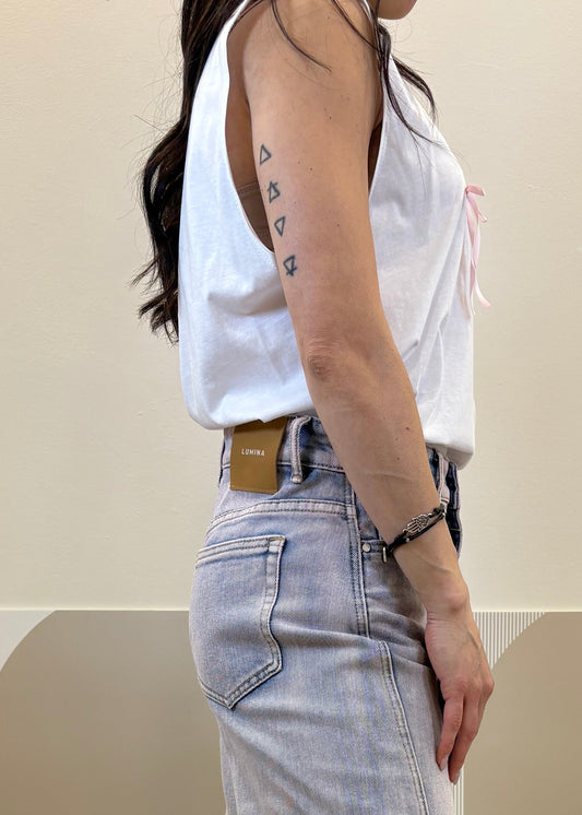 Canotta con fiocchetti