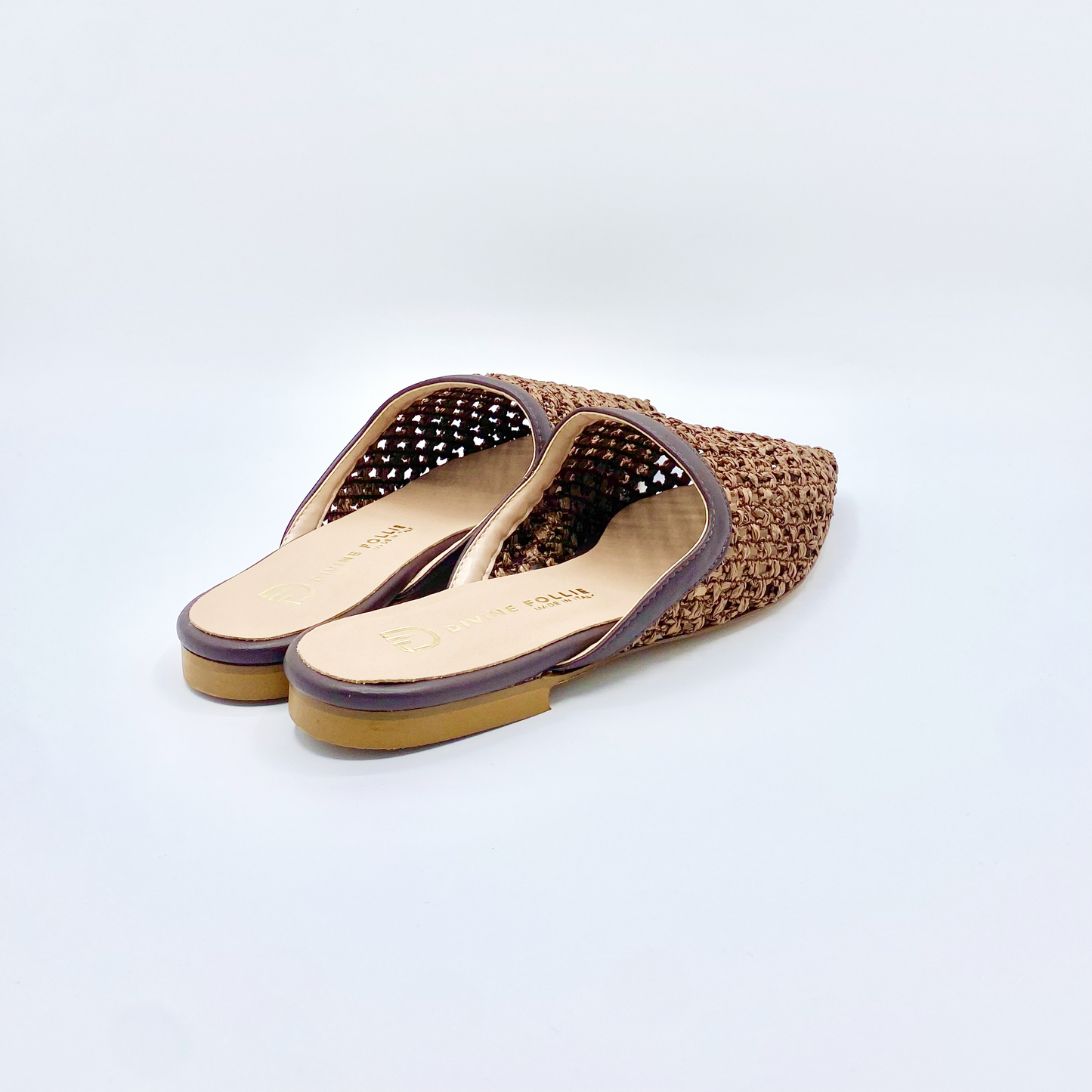 Divine Follie Mules in Rafia