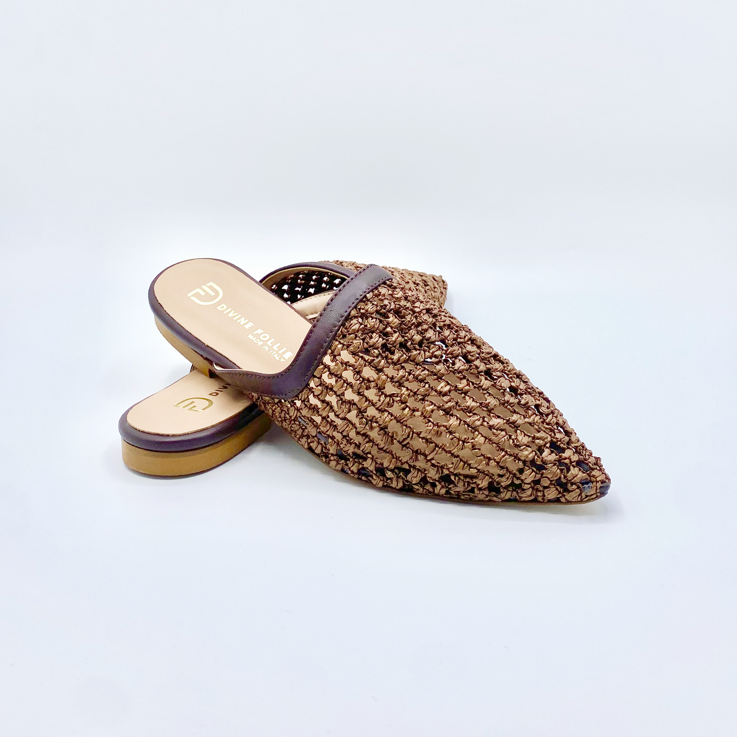 Divine Follie Mules in Rafia