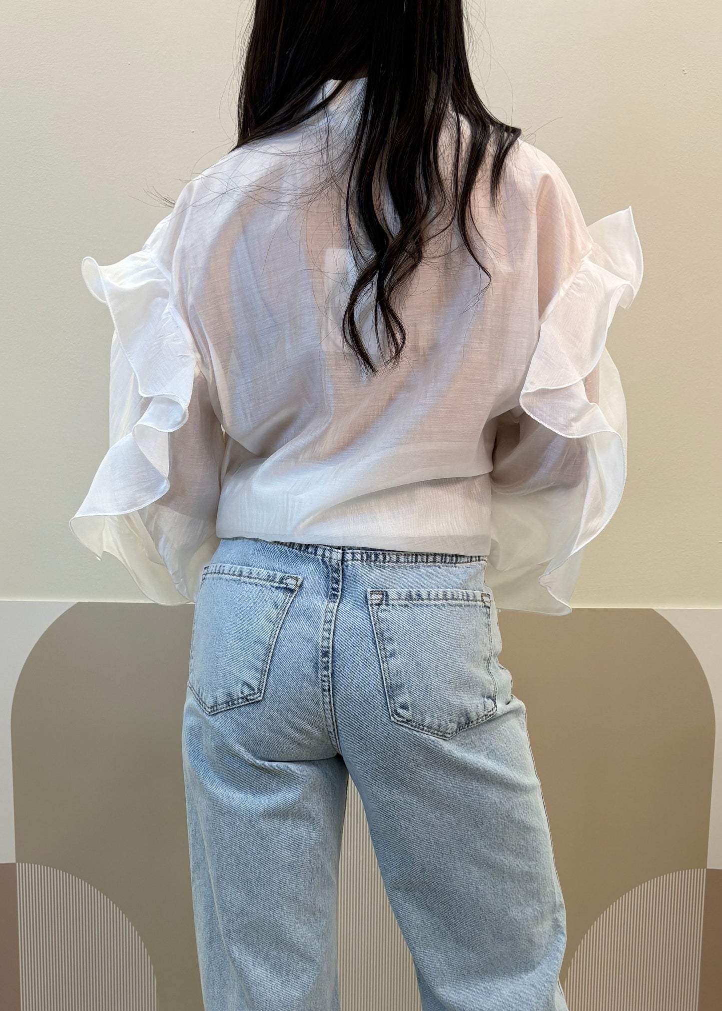 Camicia con Ruches e Pizzo